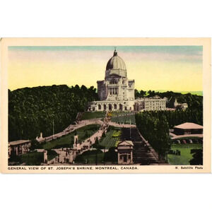 General View of St. Joseph's Shrine, Montreal Canada Postcard